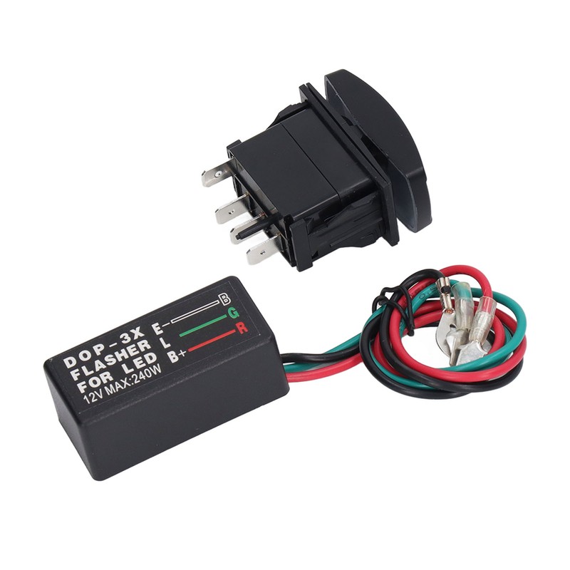 Turn Signal Rocker Switch LED Waterproof Anti Shock 240W Motorcycle