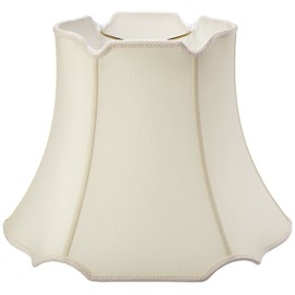 Royal Designs V-Notched 6-Way Designer Lamp Shade, Eggshell, (10 x 7) x (18 x 12.25) x 13.25