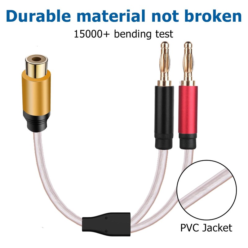 RCA Female to Banana Cable Speaker Cable Banana Plugs, TEKERA