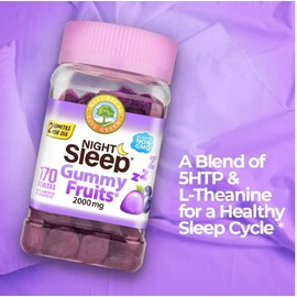 NATURELAB Night Sleep Gummy Fruits, Naturelab 90 Gomitas, 1.0 unidad