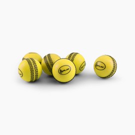 Splay WindBall with Stitching | Soft Training Balls applicable for Indoor and Outdoor | Designed for Practice & Training | Suitable for All Levels of Players | Pack of 6 - Yellow Color