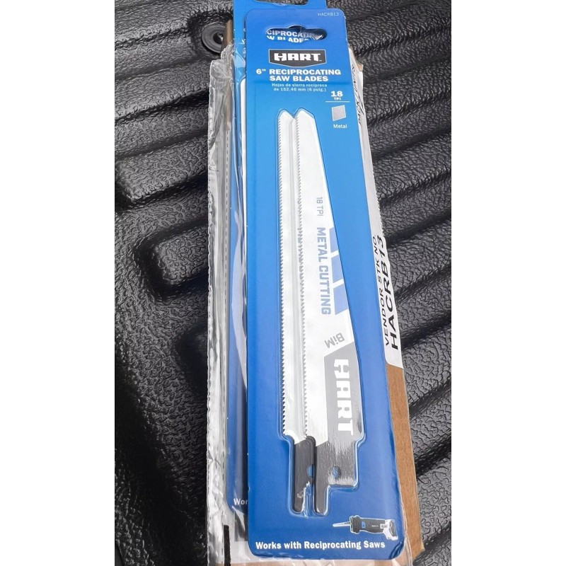Hart 6” Reciprocating Saw Blades Metal