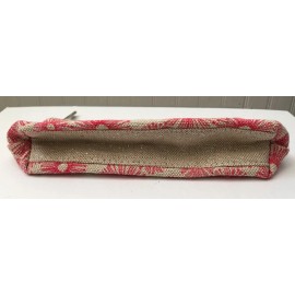 Origins BEIGE Canvas RED Star Snow Flakes Makeup Cosmetic Travel Bag Case