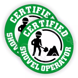 Unbranded/Generic Certified Shovel Operator Funny Hardhat Stickers | Safety Helmet Laborer Decals
