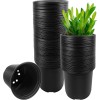 RAOOKIF 100 Pack Black Nursery Pots, 4 Inch Pot for