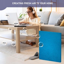 65-160 Replacement Filters Compatible with Lifebreath Model 150/195/200/300 Heat Recovery Ventilators, Long-Lasting Performance HRV Filter Air Exchanger Filter, 4 Pack Blue