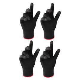 Ipetboom 2Pairs Touchscreen Sports Gloves for Women Men Winter Gloves for Texting Breathable Non Slip Design for Outdoor Activities Black with Red Trim