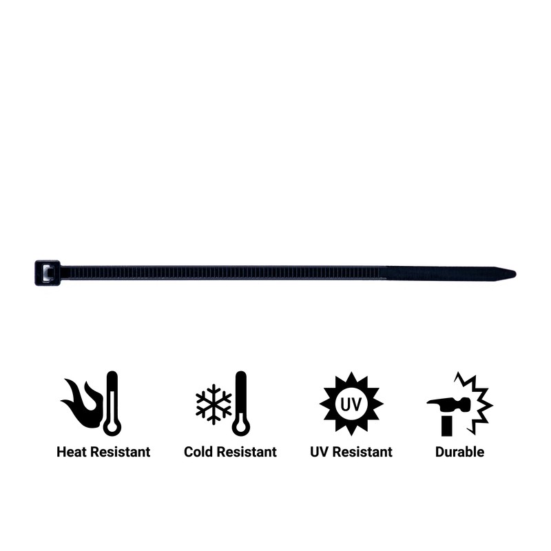 Reload Cable Ties 80mm x 2.5mm Black Nylon Plastic Zip