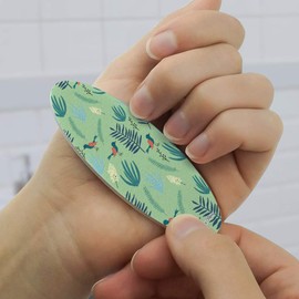 Little Bird Pattern Double-Sided Oval Nail File Emery Board Set 4 Pack