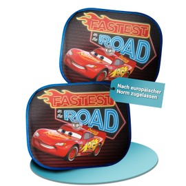 HiTS4KiDS 2 x Sun Shade for Side Windows (Red Racing Car) - Attachment with Suction Cups - Effective Sun Protection Car Kids - UV Protection Car - Universal Fit Sun Shade Car