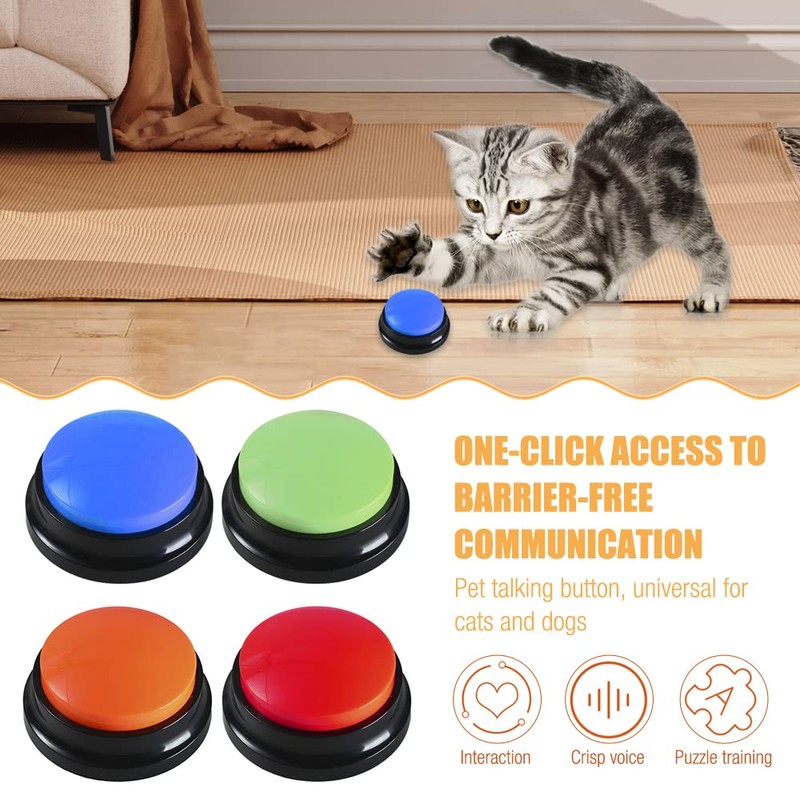 SKJJL Buzzer with Recording Function Dogs, Pack of 4 Answer