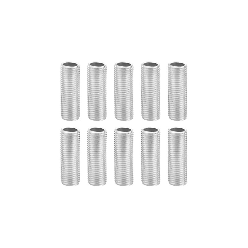 LannuMet 10pcs M10 Threaded Lamp Pipe Nipples Lamps Repair Replacement