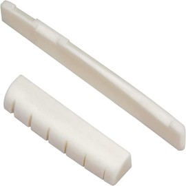 Voarge Bone Parts Guitar for 6 String Folk Classical Guitar, Bone Bridge for Classical Guitar with 6 Real Bone Strings