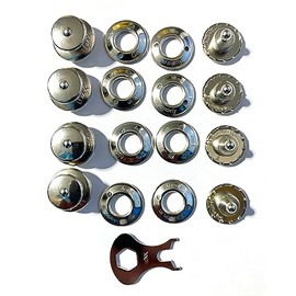 Loxx Fastener 4 Piece Set for Canvas Boat Covers, Golf cart Covers and More Nickel