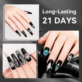 Bevimee Cat Eye Gel Nail Polish 12ML 9D Chameleon Cateye Magnetic Nail Polish Gel Holographic Silver Cat Eye Gel with Magnet Stick Varnish Gel Soak off UV Nail Art Gel Manicure Set 1PC