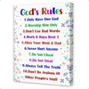 God's Rules Wall Decor,Religious Scripture Canvas Wall Art for Christian