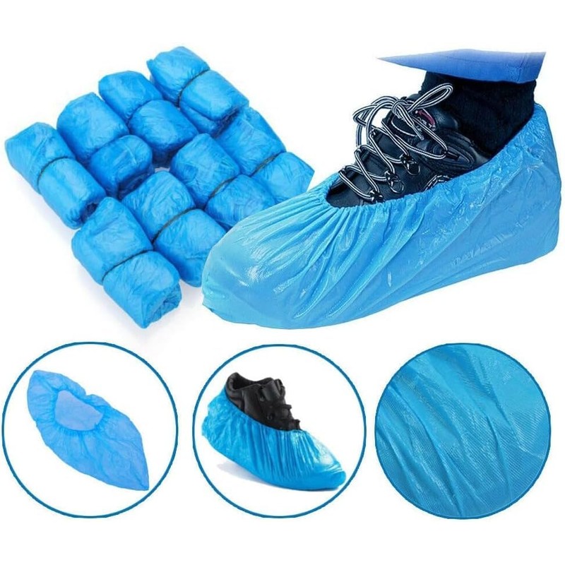 HOT BARGAINS 100 Pack (50 Pairs) Disposable Shoes Covers Waterproof