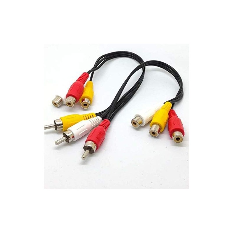 Lapetus 3 RCA Male Jack to 6 RCA Female Plug