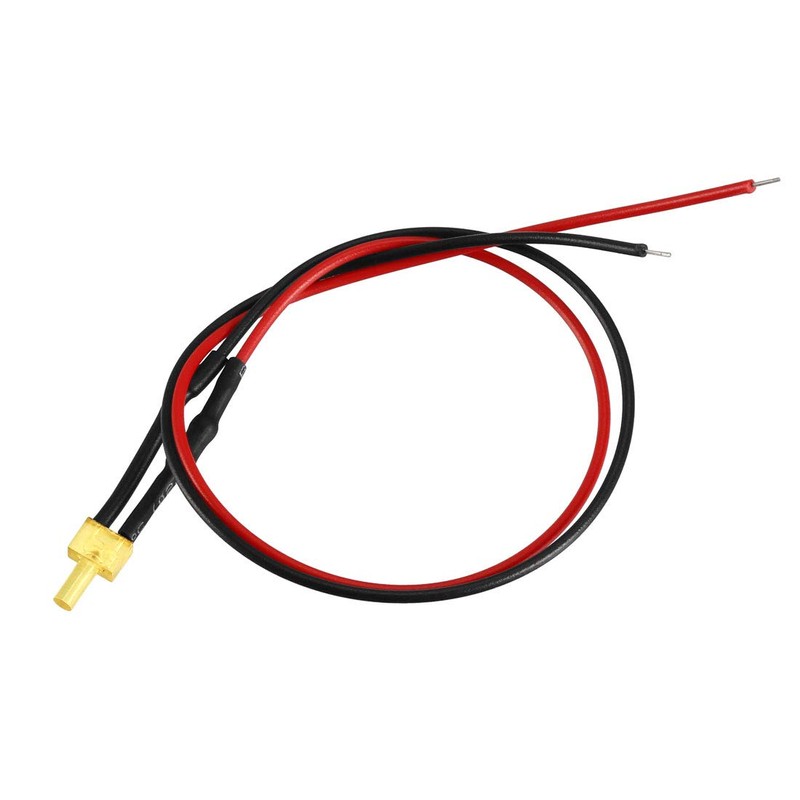 sourcing map 20Pcs 2mm Pre Wired LED, Orange DC6-12V Diffused
