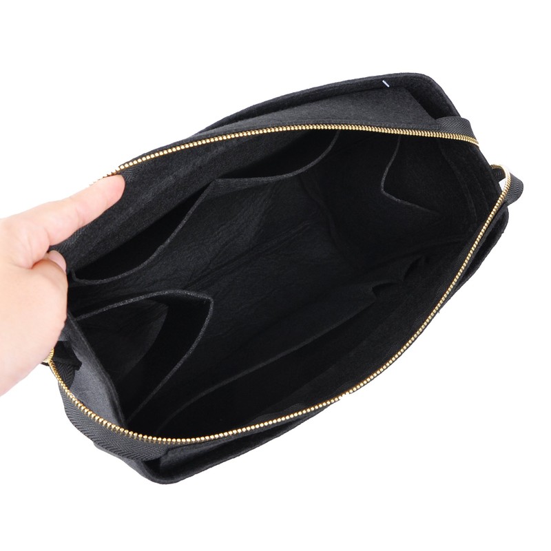 Vercord Felt Zipper Handbag Tote Purse Duffel Backpack Organizer Insert