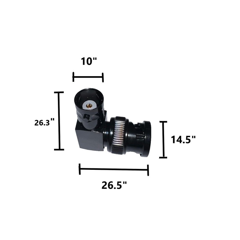 TW(S)-BNCP-BNCJ (3-Pack) Black BNC Male to BNC Female Right Angle