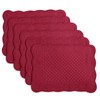HOMBYS Quilted Placemats Set of 6 Washable-13x18 inches Rectangular Placemats
