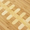 Totally Bamboo Football Shaped Bamboo Wood Cutting Board and Charcuterie