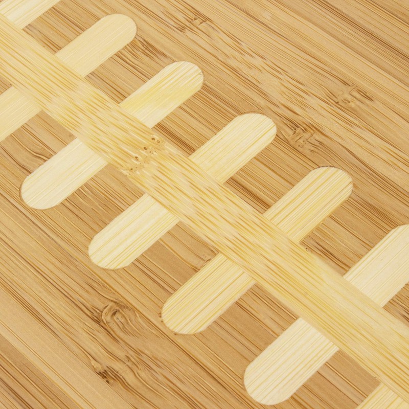 Totally Bamboo Football Shaped Bamboo Wood Cutting Board and Charcuterie