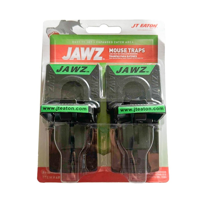 JT Eaton 409 Jawz Indoor Plastic Mouse Trap for Solid