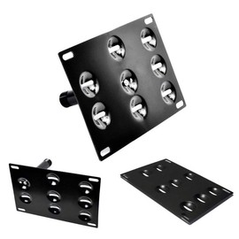 iJDMTOY No Drill Front Bumper Tow Hook License Plate Mounting Bracket Adapter Kit Compatible With 2011-2018 Hyundai Veloster