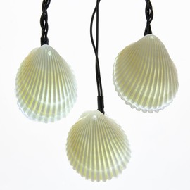 Kurt Adler Battery-Operated 10-Light Natural Seashell LED Light Set