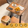 XNSDXV C Table End Table Adjustable Height, 360°Swivel TV Tray
