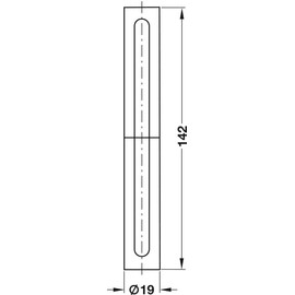 cyclingcolors 2 x Decorative Sleeve Door Hinge Covers Door Hinge Round Window Door Hinge Cap Protection Furniture Cover Caps 17 mm Painted Stainless Steel Look Length 142 mm Plastic