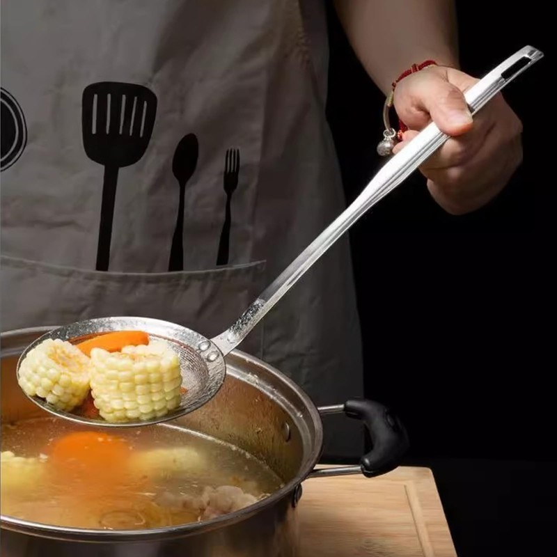 ZYEKIU Skimmer Slotted Spoon Fine Mesh Strainer Sieve Stainless Steel