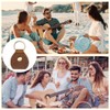 CALFOVERA Genuine Leather Guitar Pick Holder Keychain Brown Waterproof Scratchproof