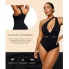 SHAPELLX Plus Size Swimsuits for Women Tummy Control V Neck