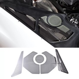 MXtech-23 5PCS For Corvette C8 2020-25 Stainless Engine Hood Compartment Panel Trim Cover