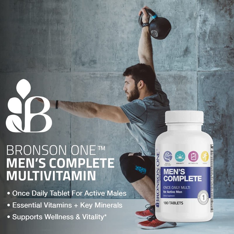 Bronson ONE Daily Men’s Complete Multivitamin Multimineral Once-Daily Multi for