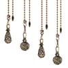 SUR-CIEL 4PCS Ceiling Fan Pull Chain, Fan Pull Chain Extension,