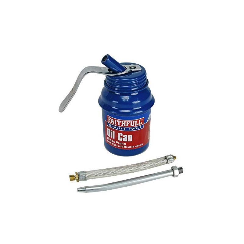 Faithfull FAIOC125 Oil Can 125ml (1/4pint) Pistol Type includes rigid