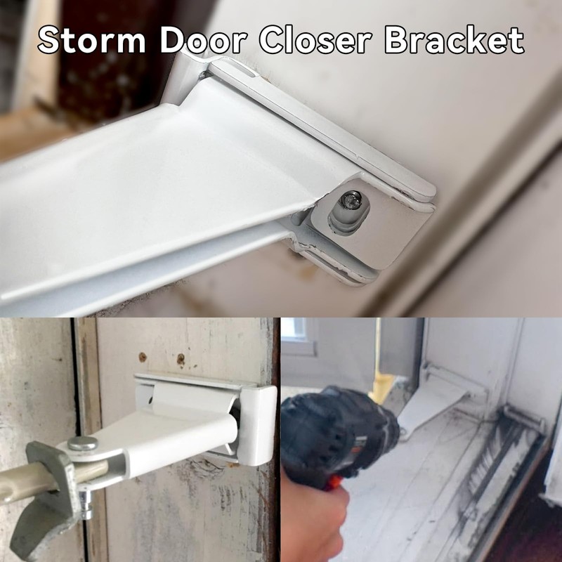 Storm Door Closer Bracket Kit, Screen Door Closer Replacement Part