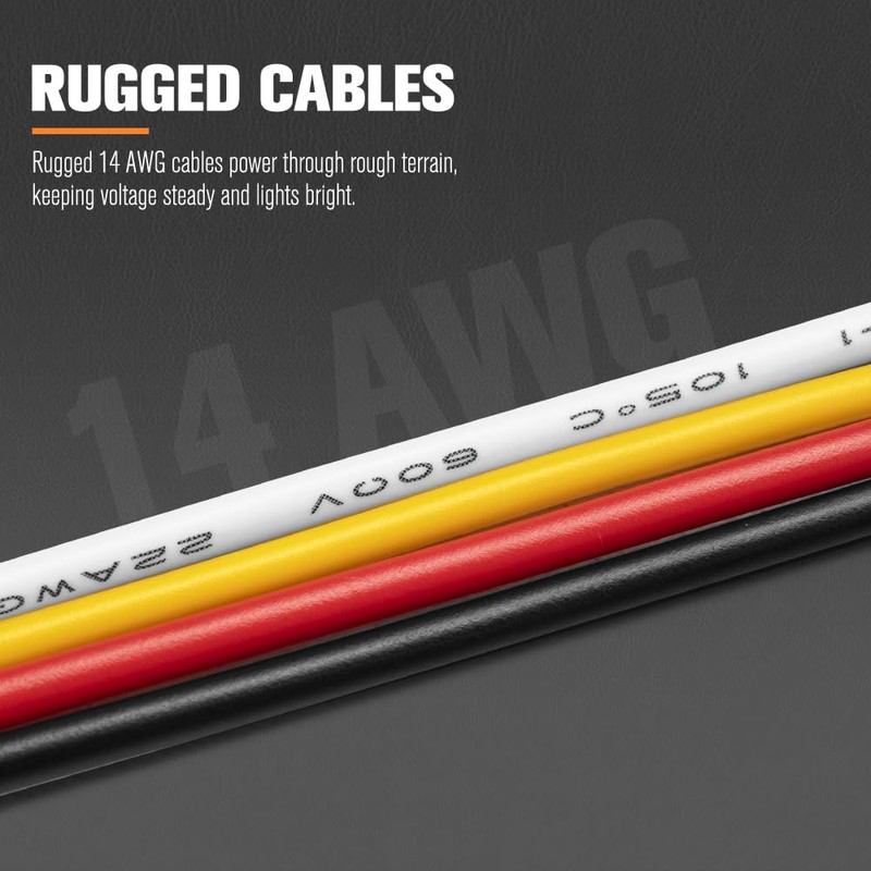 Lightfox 2 Way High Beam Wiring Harness w/DT 3-Pin Connectors