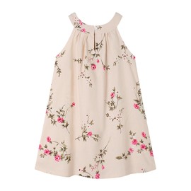 Little Big Girl Linen Casual Dress Cosy Summer Floral Tank Vest Shift Shirt Dress 5T