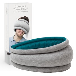 Ostrichpillow Light - Travel Pillow | Airplane Pillow, Car Travel Pillow, Office, Power Nap | Travelling Accesories for Men & Women (Blue Reef)