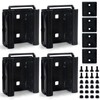 (4 Pack) E-Track Double Buckle Connector, Bolt-on Steel Trailer E