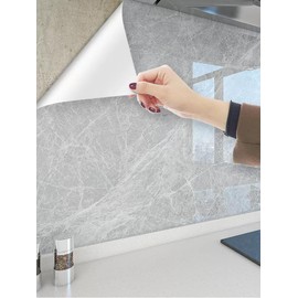 Kifoio Marble Contact Paper 15.7" x 39.3" Grey Wallpaper Marble Peel and Stick Wallpaper for Countertops Self-Adhesive Wall Paper Removable Waterproof Vinyl Faux Granite Décor for Furniture Upcycling