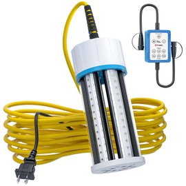 Tendelux Underwater Fishing Light with Controller (Dimmer & Timer), 110V Super Bright Green LED Submersible Light Attractants for Docks, Boats or Kayaks, IP68 Rated for Fresh & Salt Water (30ft Cable)