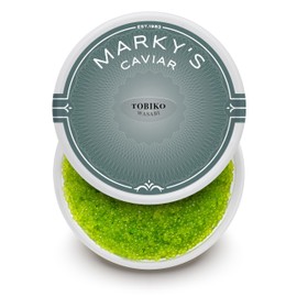 MARKY'S Wasabi Tobiko Flying Fish Roe - 8 oz / 227 g - Sushi Grade Caviar