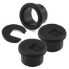 SDTC Tech 3-Pack 1 inch Desk Hole Wire Grommet Black