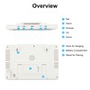 Lafocuse 10 Inch White Digital Clock Battery Operated Large Display
